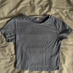 Garage Light Blue Ribbed Tee